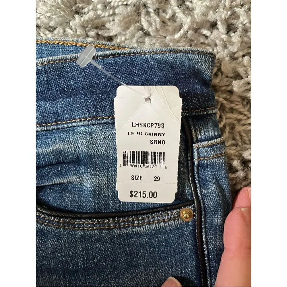 FRAME Denim Le High Skinny Jeans with Tuxedo Piping